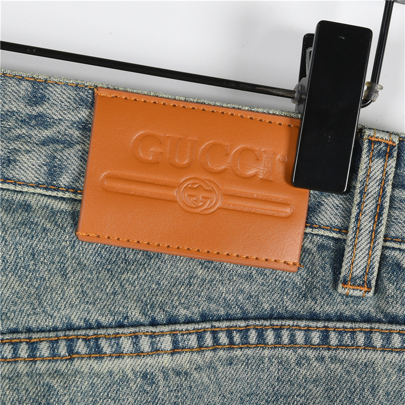 Gucci/古驰 25SS GG蛇年限定牛仔长裤-Chinese UA Cheap High Quatity Brand Clothes Bags handbags Sneakers wholesale wholesaler seller from China Factory suppliers Fashion Clothing Shoes best Quality Beautiful Price Gucci/古驰 25SS GG蛇年限定牛仔长裤