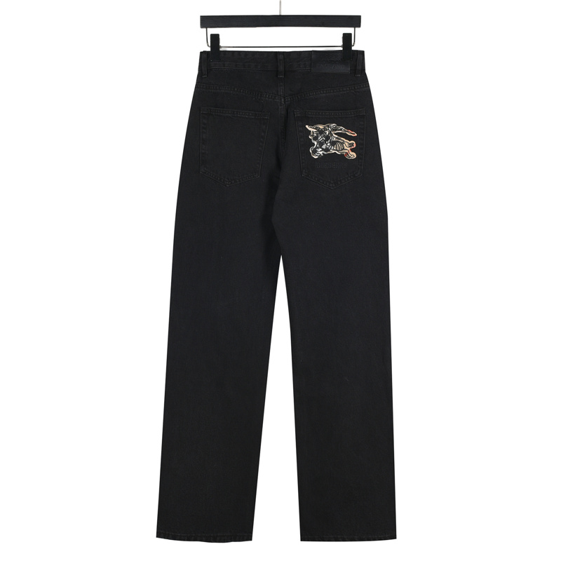 Burberry/巴宝莉 25SS 后袋格纹战马牛仔长裤-Chinese UA Cheap High Quatity Brand Clothes Bags handbags Sneakers wholesale wholesaler seller from China Factory suppliers Fashion Clothing Shoes best Quality Beautiful Price Burberry/巴宝莉 25SS 后袋格纹战马牛仔长裤