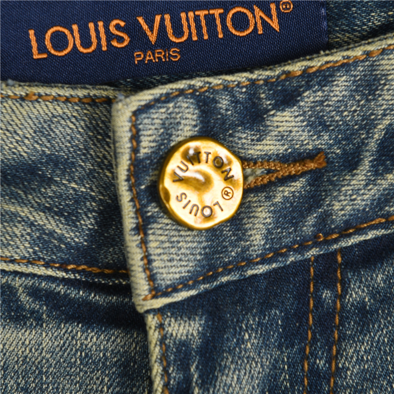 LouisVuitton/路易威登 25SS 后袋LVlogo海草牛仔长裤-Chinese UA Cheap High Quatity Brand Clothes Bags handbags Sneakers wholesale wholesaler seller from China Factory suppliers Fashion Clothing Shoes best Quality Beautiful Price LouisVuitton/路易威登 25SS 后袋LVlogo海草牛仔长裤