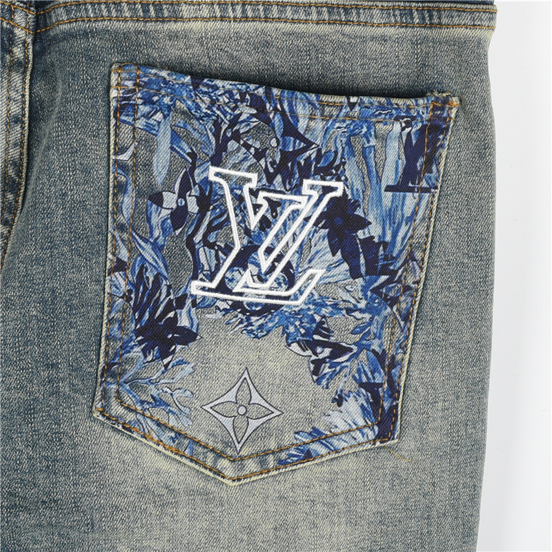 LouisVuitton/路易威登 25SS 后袋LVlogo海草牛仔长裤-Chinese UA Cheap High Quatity Brand Clothes Bags handbags Sneakers wholesale wholesaler seller from China Factory suppliers Fashion Clothing Shoes best Quality Beautiful Price LouisVuitton/路易威登 25SS 后袋LVlogo海草牛仔长裤