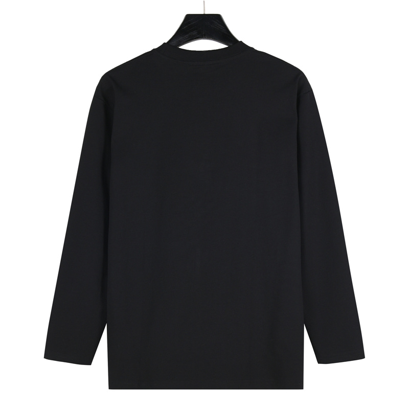 Prada/普拉达 胸口三角标三角标长袖黑色 白色-Chinese UA Cheap High Quatity Brand Clothes Bags handbags Sneakers wholesale wholesaler seller from China Factory suppliers Fashion Clothing Shoes best Quality Beautiful Price Prada/普拉达 胸口三角标三角标长袖黑色 白色