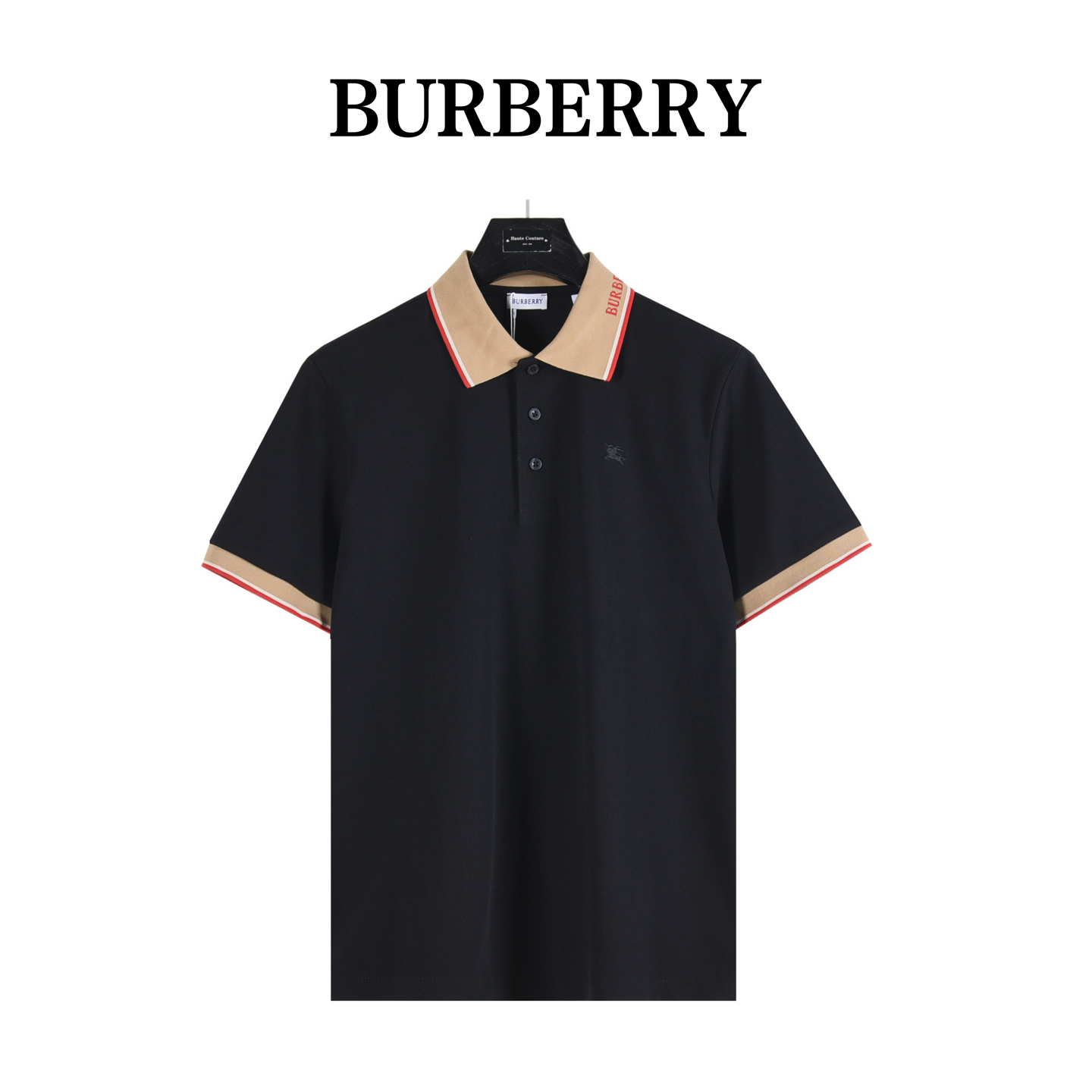 Burberry/巴宝莉 25SS领口织带字母短袖Polo衫 Burberry/巴宝莉 25SS领口织带字母短袖Polo衫