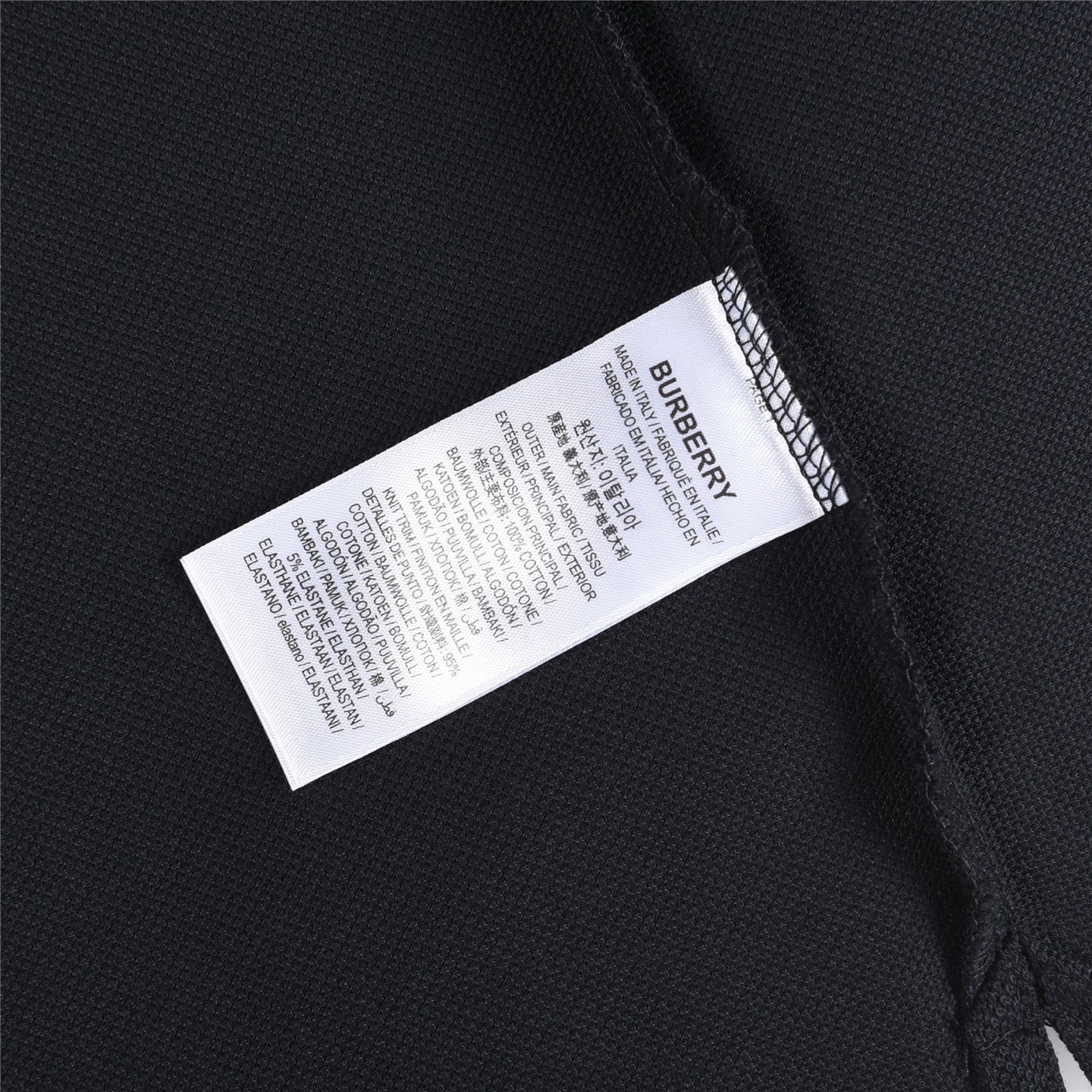 Burberry/巴宝莉 25SS领口织带字母短袖Polo衫 Burberry/巴宝莉 25SS领口织带字母短袖Polo衫