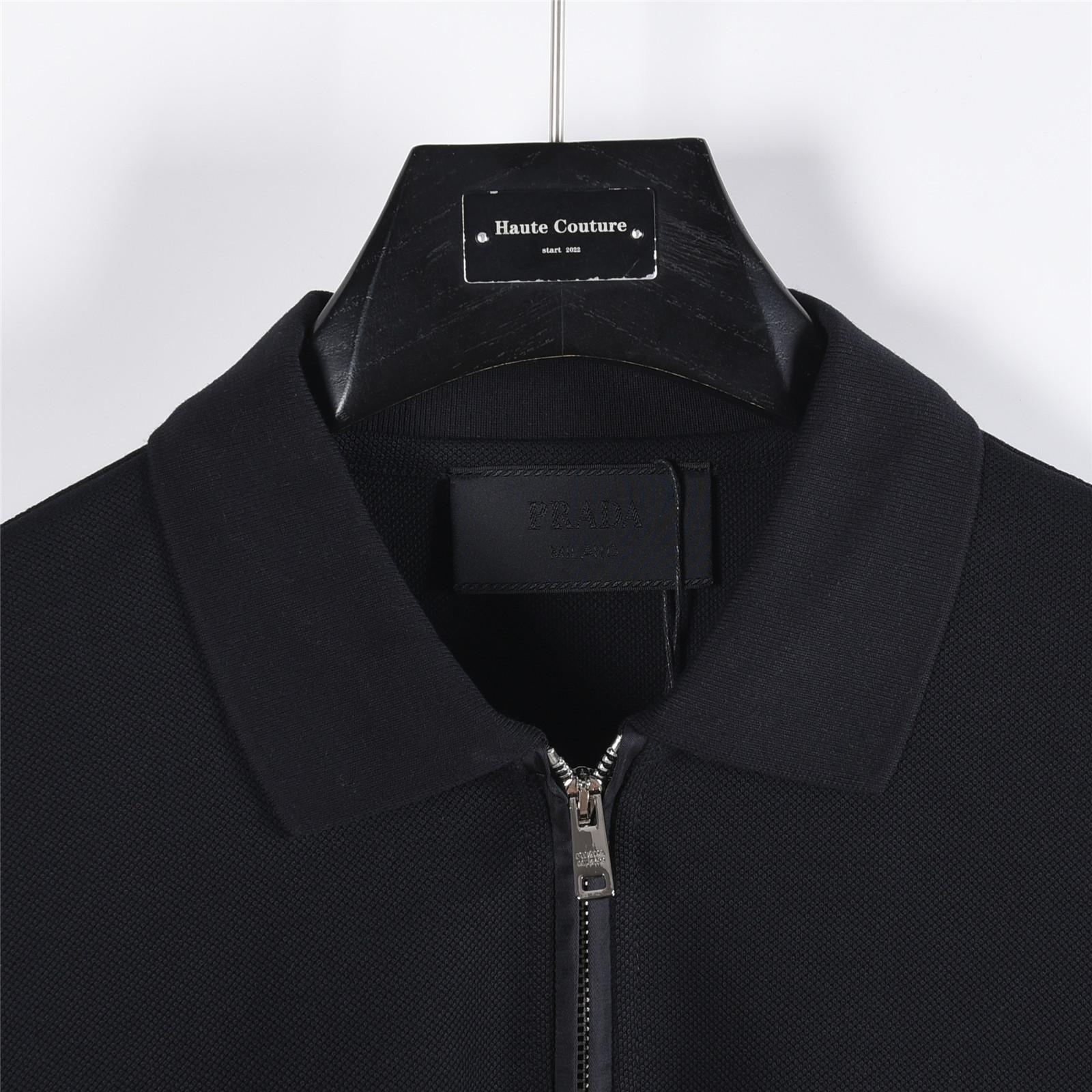 Prada/普拉达 半拉链翻领长袖polo衫