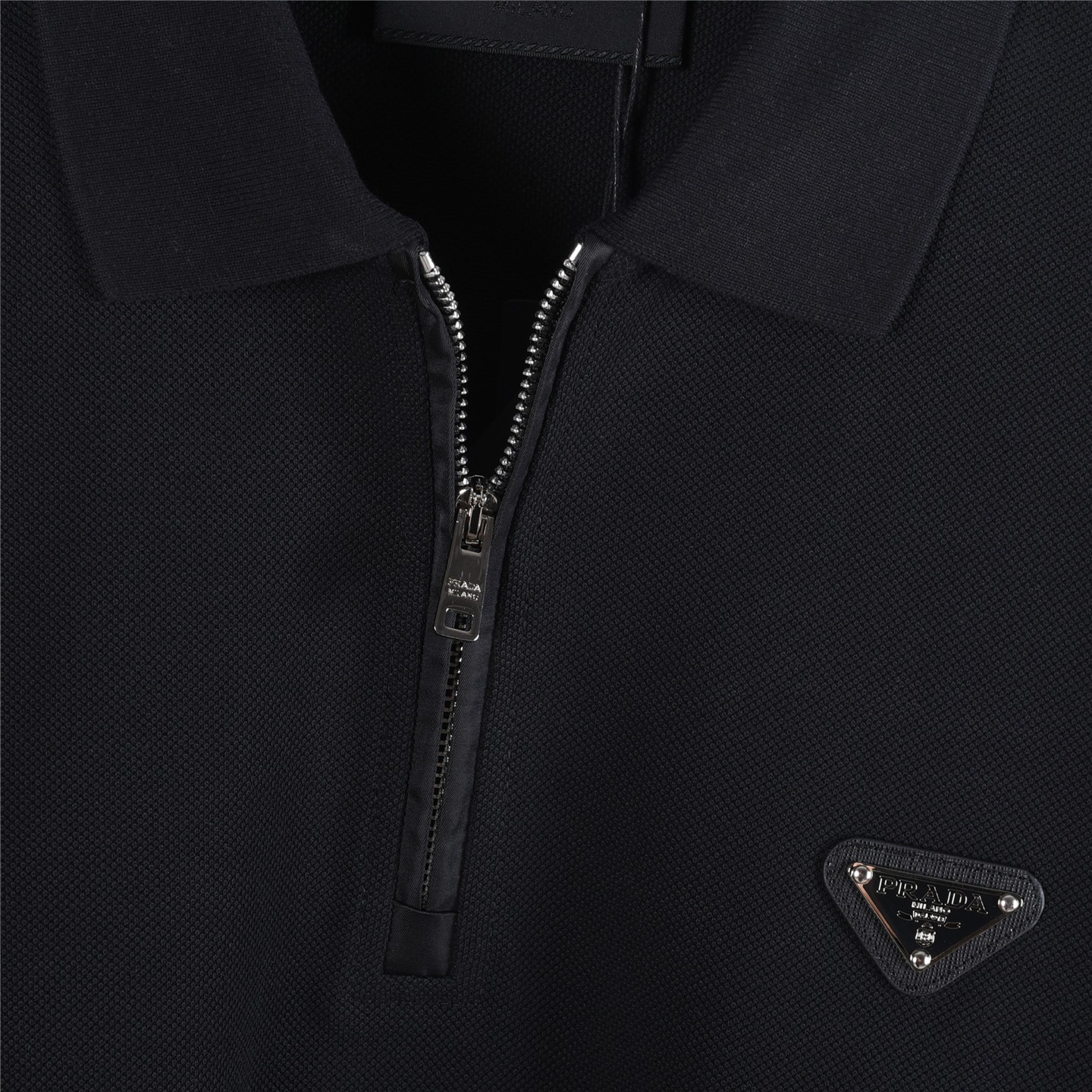 Prada/普拉达 半拉链翻领长袖polo衫