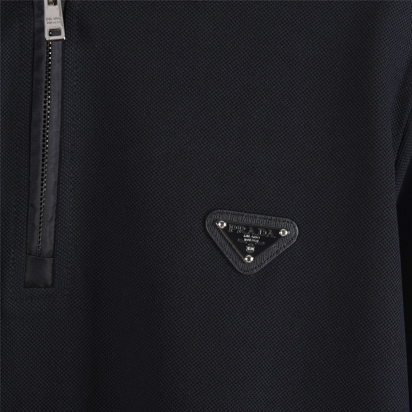Prada/普拉达 半拉链翻领长袖polo衫