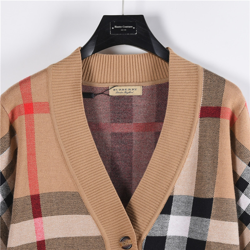 Burberry/巴宝莉 经典款常青格子开衫长袖毛衣外套-Chinese UA Cheap High Quatity Brand Clothes Bags handbags Sneakers wholesale wholesaler seller from China Factory suppliers Fashion Clothing Shoes best Quality Beautiful Price Burberry/巴宝莉 经典款常青格子开衫长袖毛衣外套
