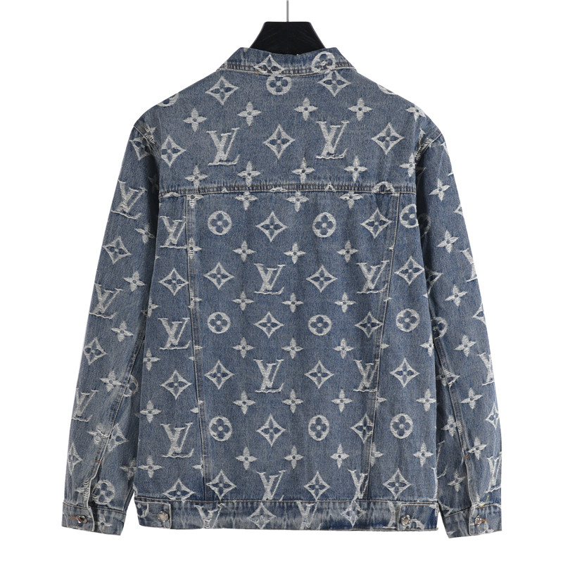 LouisVuitton/路易威登 重工水洗经典满印刺绣提花牛仔外套