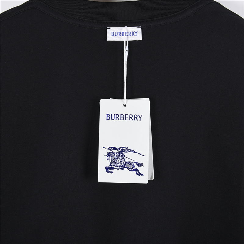 Burberry/巴宝莉 25SS下摆战马格纹标签长袖 黑色 白色
