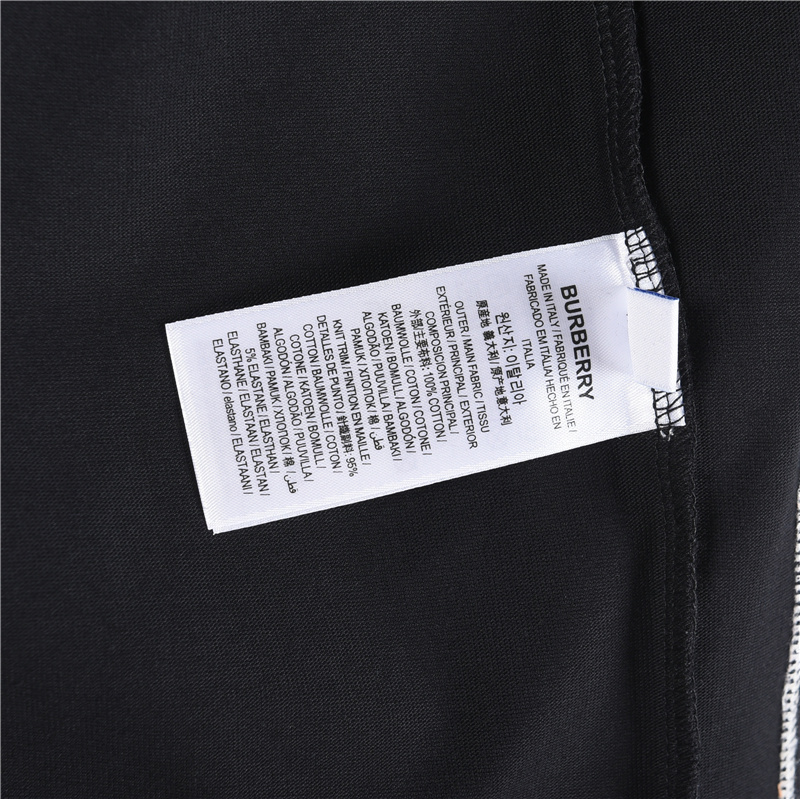 Burberry/巴宝莉 25SS下摆战马格纹标签长袖 黑色 白色