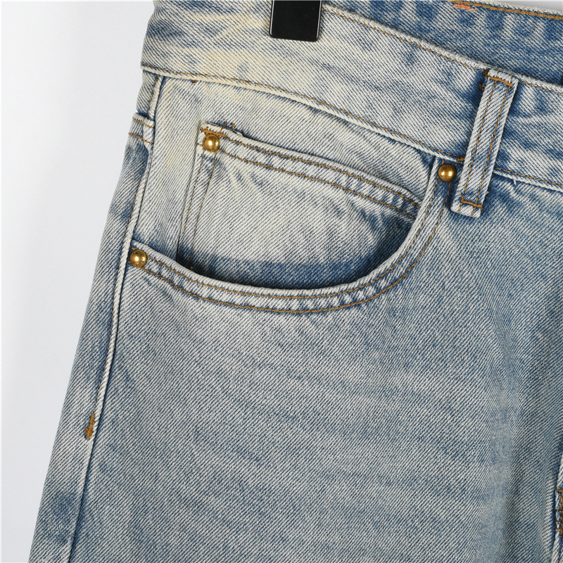 LouisVuitton/路易威登 25SS 后袋LV浮雕海星牛仔长裤
