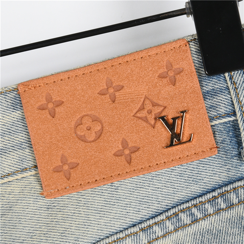 LouisVuitton/路易威登 25SS 后袋LV浮雕海星牛仔长裤