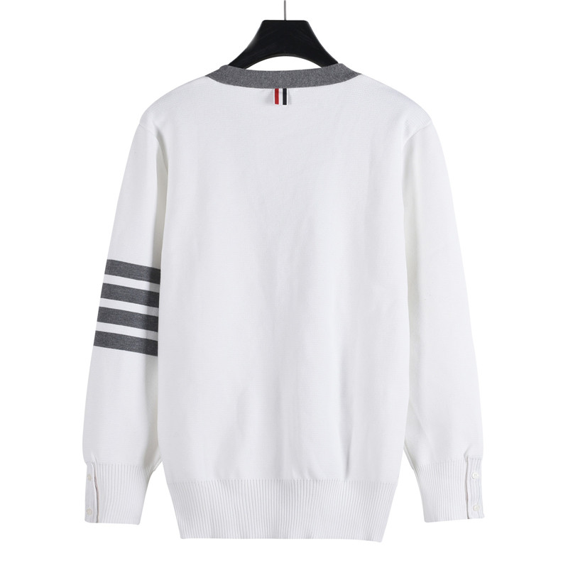 TB新款撞色针织开衫四条杠开衫羊毛混纺毛衣THOM BROWNE 汤姆布朗 .TB新款撞色条纹四条杠加厚针织毛衣五扣开衫-Chinese UA Cheap High Quatity Brand Clothes Bags handbags Sneakers wholesale wholesaler seller from China Factory suppliers Fashion Clothing Shoes best Quality Beautiful Price TB新款撞色针织开衫四条杠开衫羊毛混纺毛衣THOM BROWNE 汤姆布朗 .TB新款撞色条纹四条杠加厚针织毛衣五扣开衫