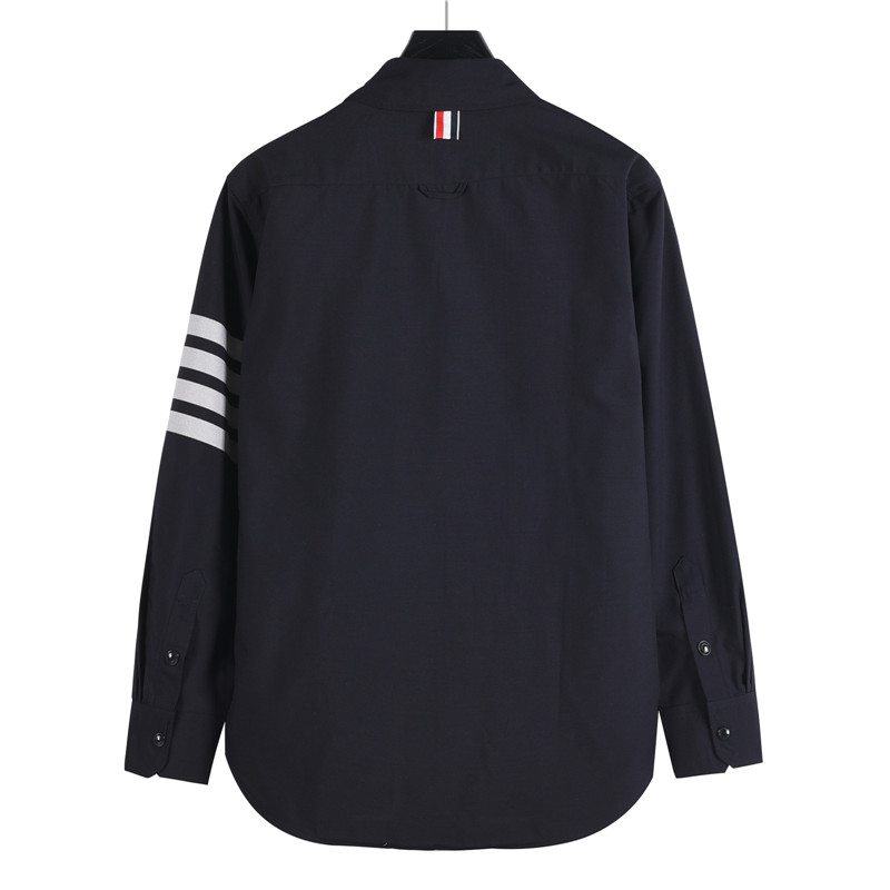 新款TB羊毛色织四杠夹克衬衫 THOM BROWNE 汤姆布朗 .TB羊毛色织夹克衬衣外套-High Quatity Cheap Brand wholesale wholesaler seller Clothes Bags handbags Sneakers Top Fashion Clothing Shoes from China Factory Chinese suppliers best Quality Beautiful Price 新款TB羊毛色织四杠夹克衬衫 THOM BROWNE 汤姆布朗 .TB羊毛色织夹克衬衣外套