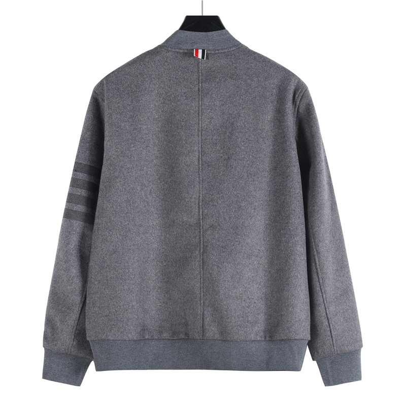 TB尼子毛料四杠棒球服夹克 新款 THOM BROWNE 汤姆布朗 .TB尼子毛料厚款夹克棒球服拉链外套-High Quatity Cheap Brand wholesale wholesaler seller Clothes Bags handbags Sneakers Top Fashion Clothing Shoes from China Factory Chinese suppliers best Quality Beautiful Price TB尼子毛料四杠棒球服夹克 新款 THOM BROWNE 汤姆布朗 .TB尼子毛料厚款夹克棒球服拉链外套