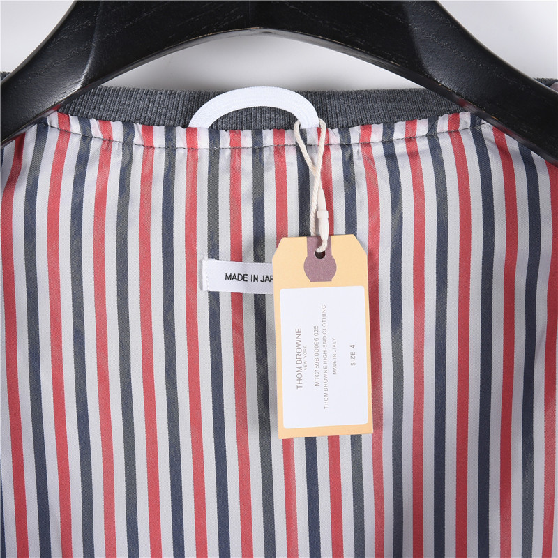 TB尼子毛料四杠棒球服夹克 新款 THOM BROWNE 汤姆布朗 .TB尼子毛料厚款夹克棒球服拉链外套-High Quatity Cheap Brand wholesale wholesaler seller Clothes Bags handbags Sneakers Top Fashion Clothing Shoes from China Factory Chinese suppliers best Quality Beautiful Price TB尼子毛料四杠棒球服夹克 新款 THOM BROWNE 汤姆布朗 .TB尼子毛料厚款夹克棒球服拉链外套