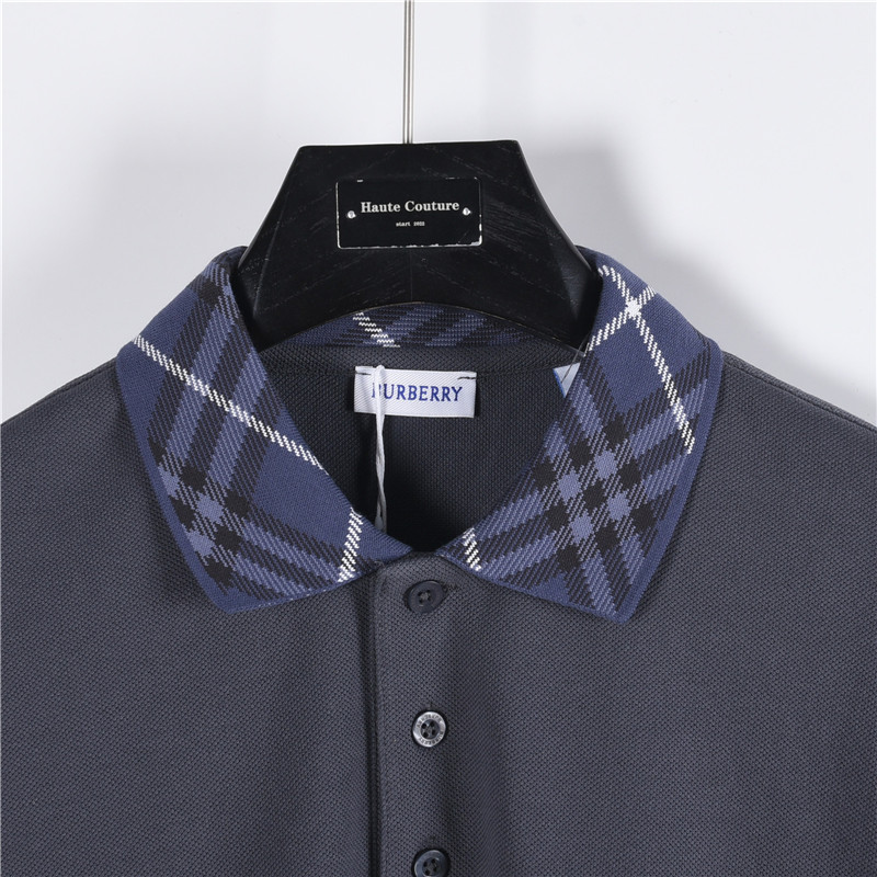 Burberry/巴宝莉 25FW新款领口格纹短袖POLO衫