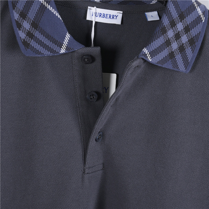 Burberry/巴宝莉 25FW新款领口格纹短袖POLO衫