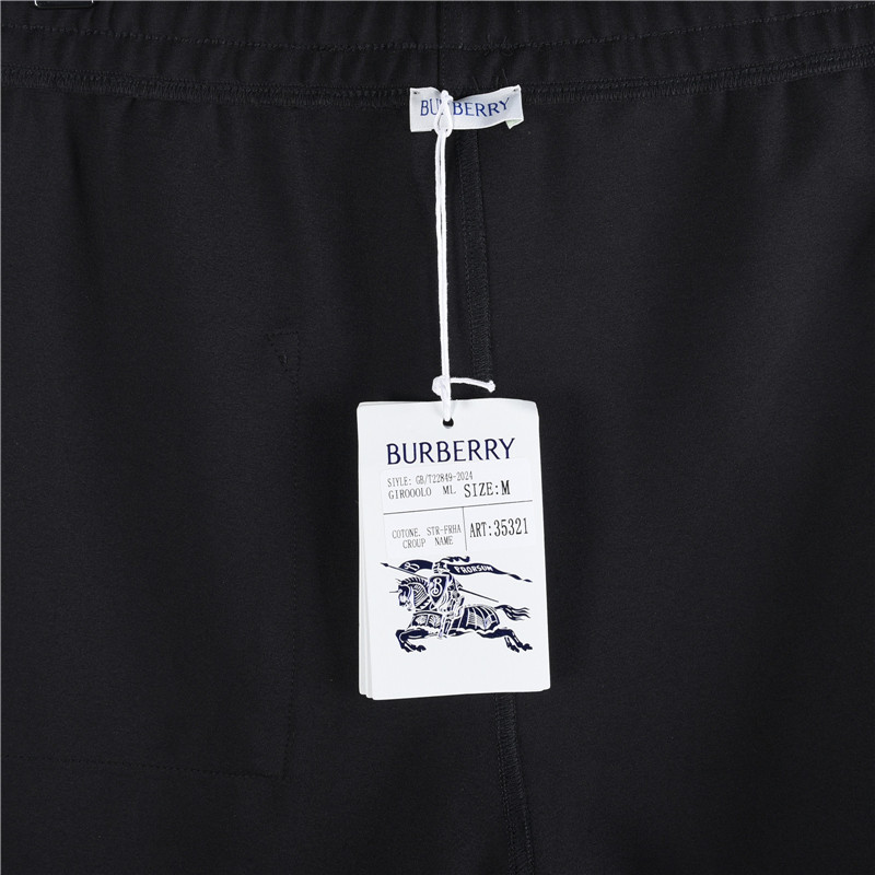 Burberry/巴宝莉 25Fw 侧边菱格纹织带后袋战马刺绣套装长裤