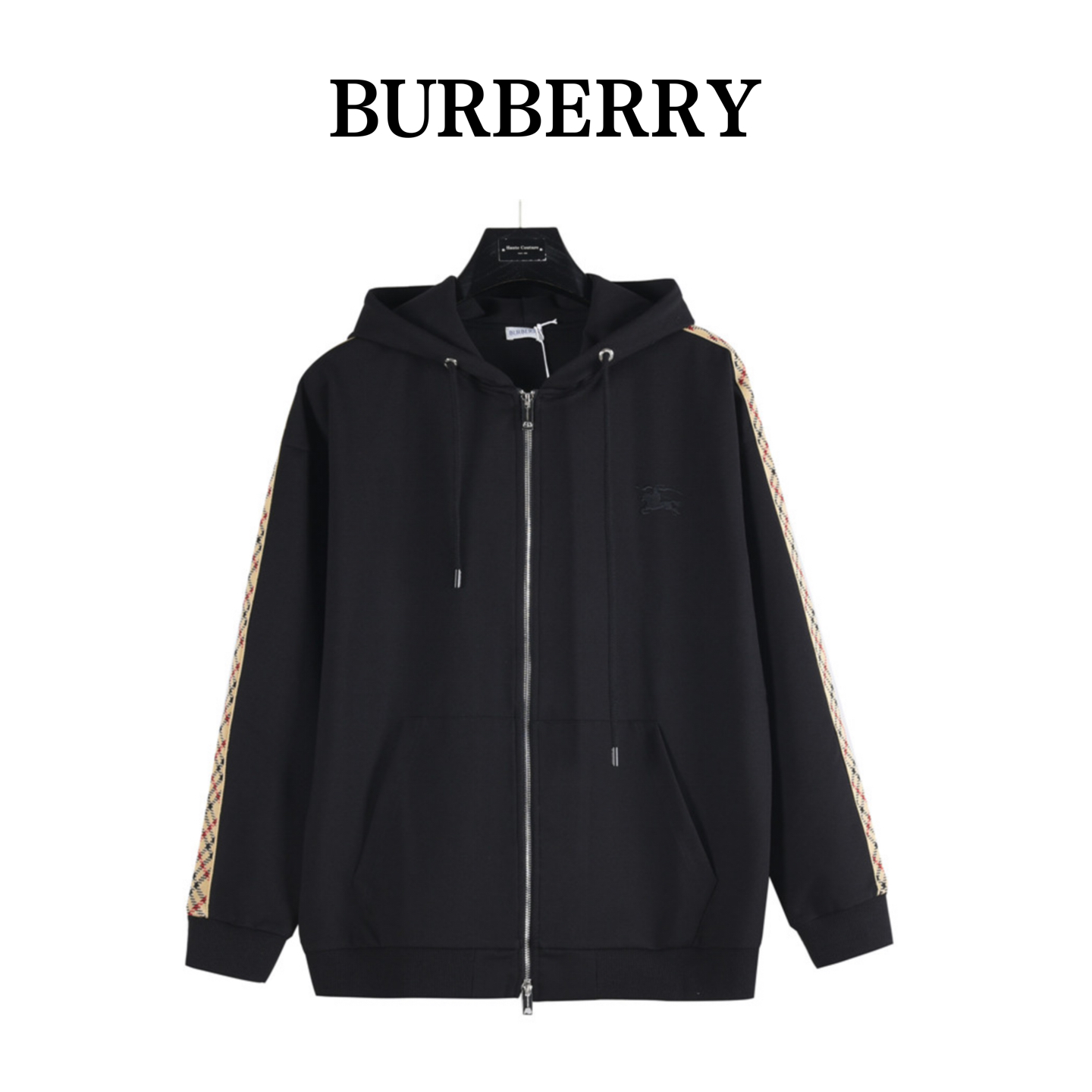 Burberry/巴宝莉 25Fw 侧边菱格纹织带战马刺绣双拉链套装外套 Burberry/巴宝莉 25Fw 侧边菱格纹织带战马刺绣双拉链套装外套