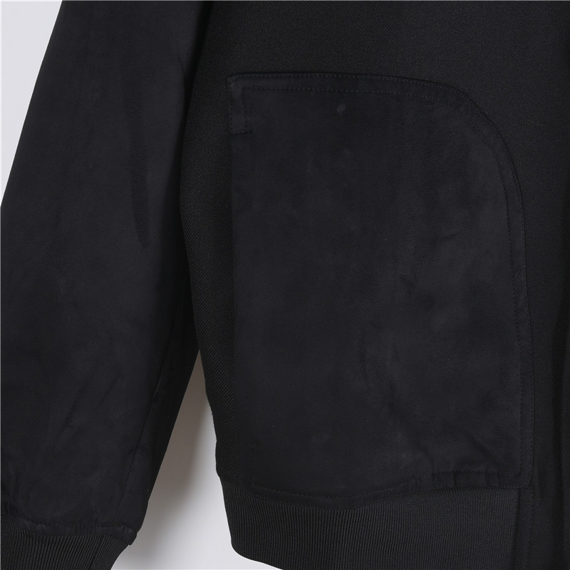 LouisVuitton/路易威登 烫钻拼接棒球服黑色