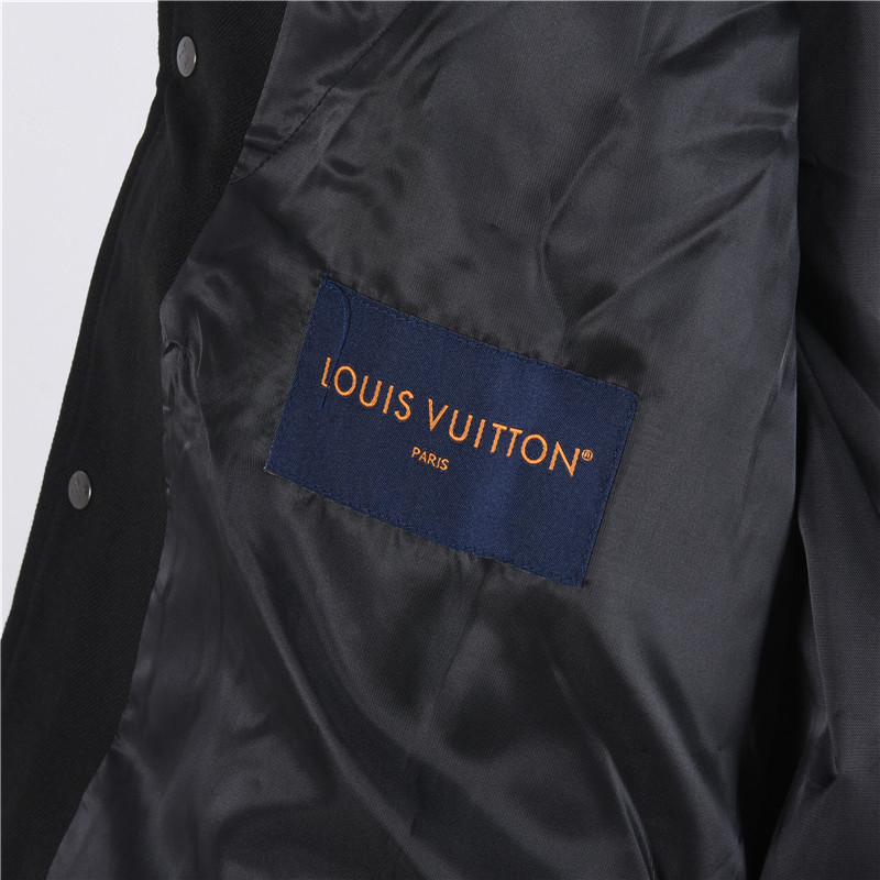 LouisVuitton/路易威登 烫钻拼接棒球服黑色