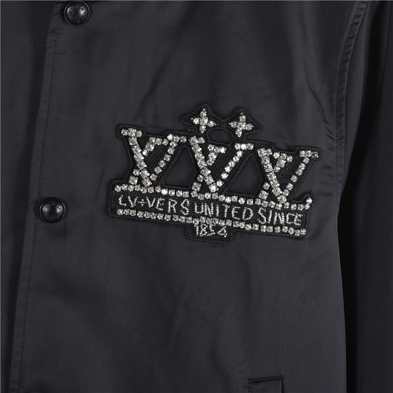 LouisVuitton/路易威登 3V烫钻棒球服 黑色