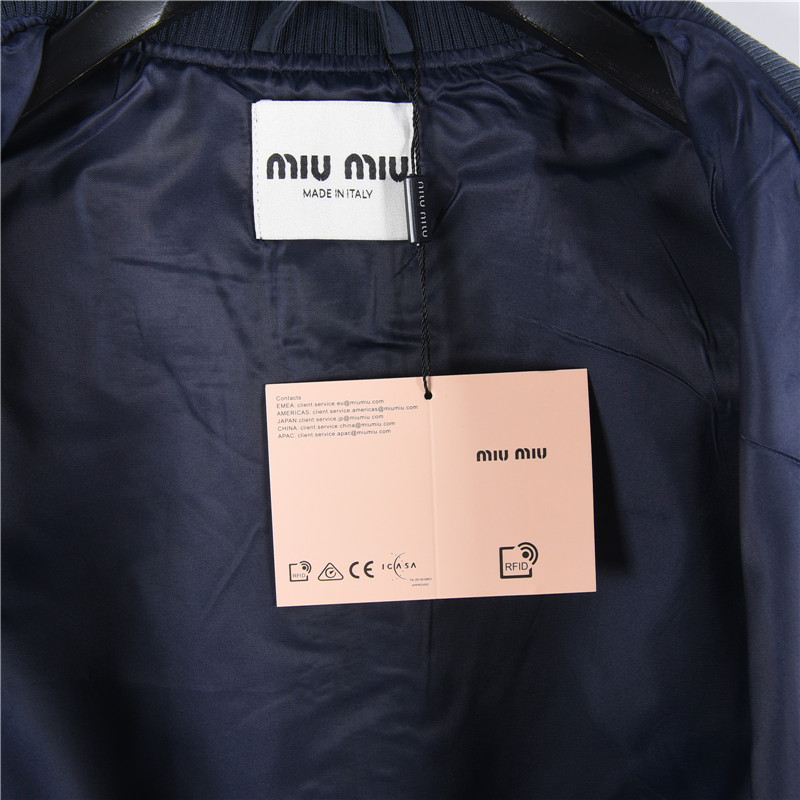 Miumiu/缪缪24FW 巴拿马棉质飞行员夹克