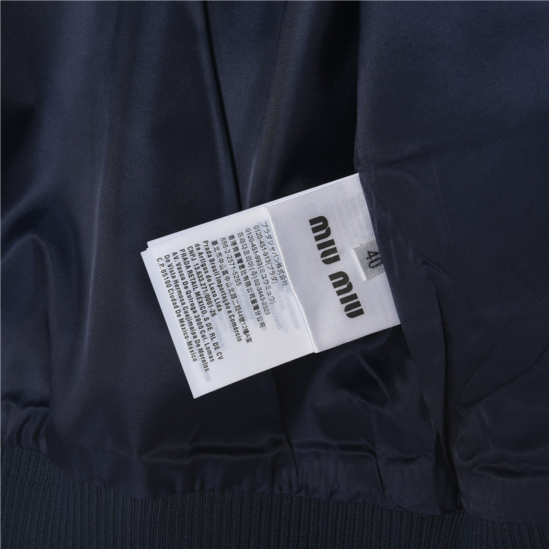 Miumiu/缪缪24FW 巴拿马棉质飞行员夹克
