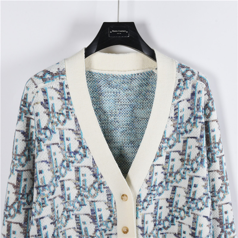 Dior/迪奥 25ss 满印提花毛衣开衫