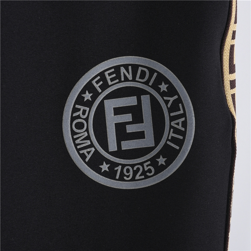 Fendi/芬迪 25FW侧边织带FF大标长裤