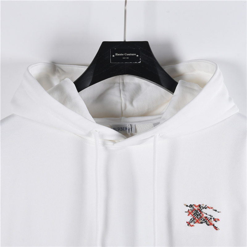 Burberry/巴宝莉 25FW前后十字绣格纹战马连帽卫衣