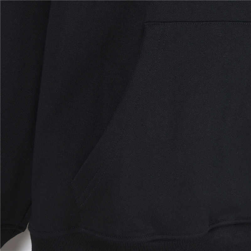 Burberry/巴宝莉 25FW前后十字绣格纹战马连帽卫衣 黑色 白色
