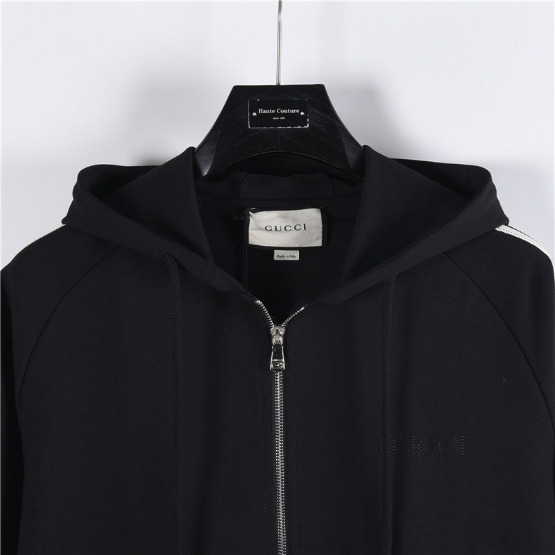 Gucci/古驰25FW侧边织带字母拉链外套