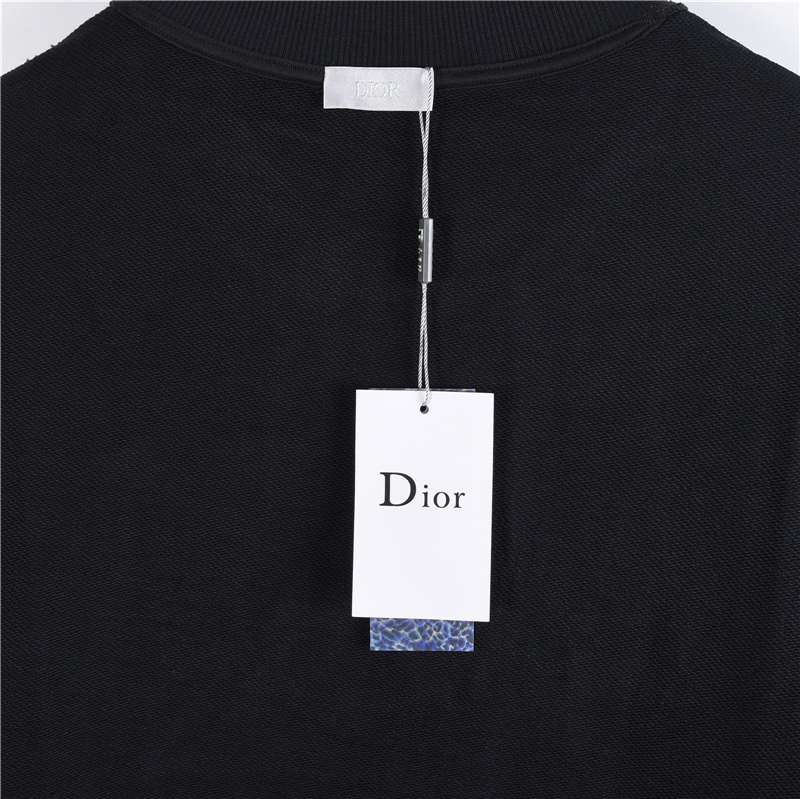 Dior/迪奥 23Fw渐变花卉字母刺绣圆领卫衣 黑色 白色