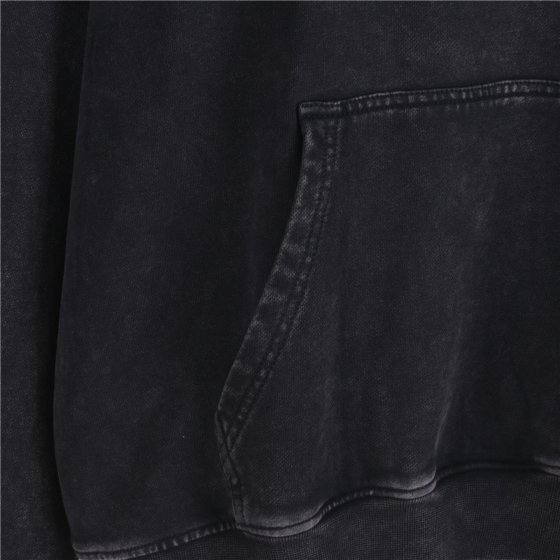 AcneStudios 1996字母印花做旧长连帽卫衣
