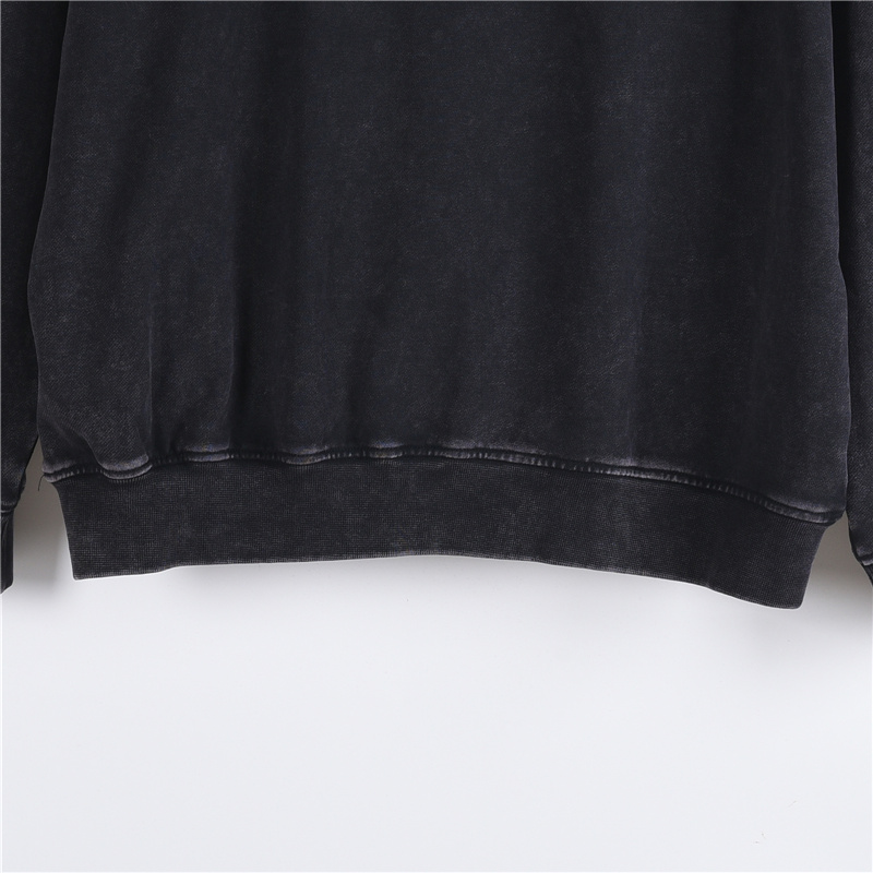 AcneStudios 1996字母印花做旧长连帽卫衣