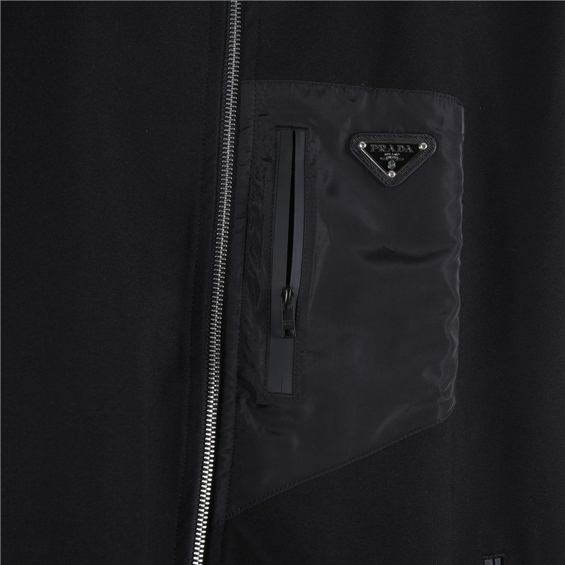 Prada/普拉达 25Fw锥形拉链口袋外套