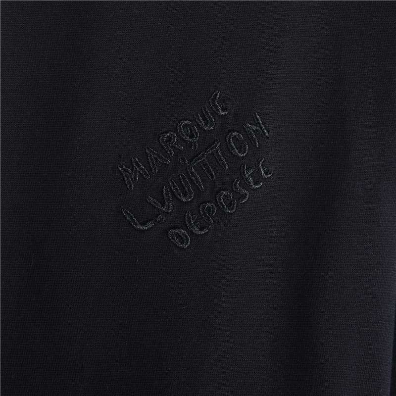 LouisVuitton/路易威登 刺绣签名长袖 黑色 白色