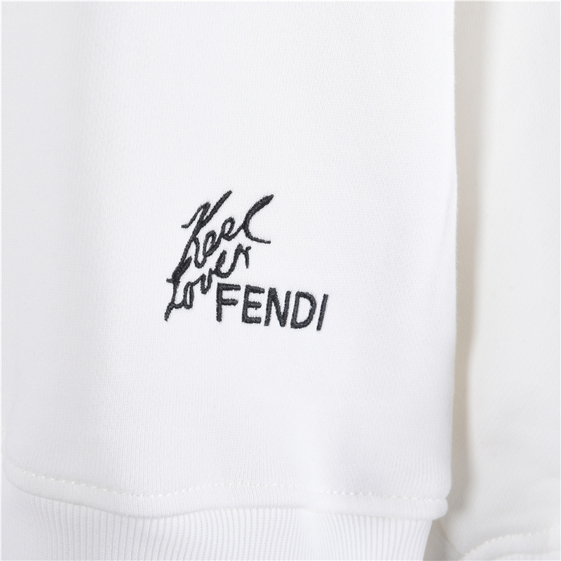 Fendi/芬迪 25Fw老佛爷皮标卫衣-High Quatity Cheap Brand wholesale wholesaler seller Clothes Bags handbags Sneakers Top Fashion Clothing Shoes from China Factory Chinese suppliers best Quality Beautiful Price Fendi/芬迪 25Fw老佛爷皮标卫衣