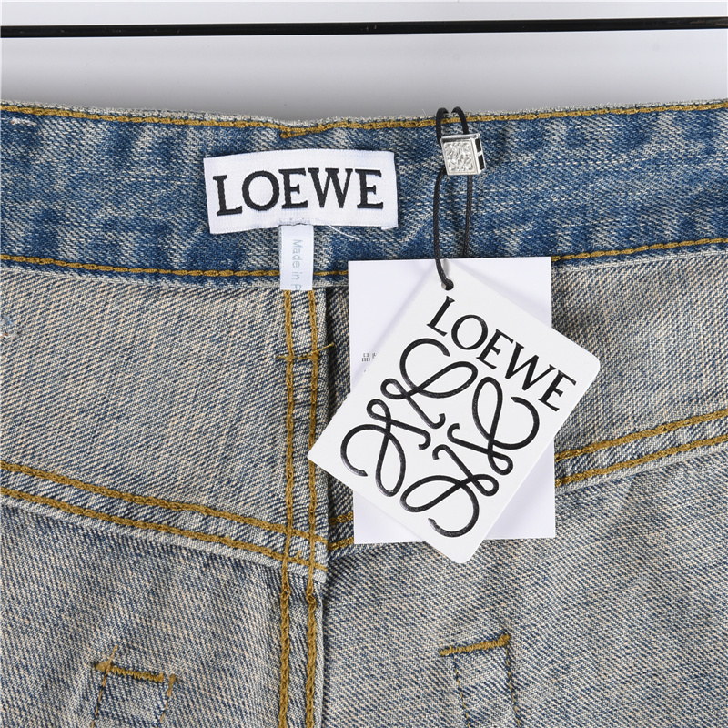 Loewe/罗意威 后袋彩绘字母牛仔长裤
