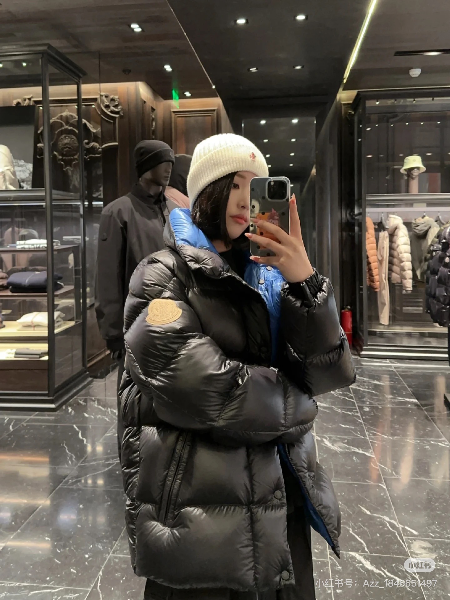 Moncler/蒙口24ss限定配色黄标拼接立领羽绒服 上身效果#