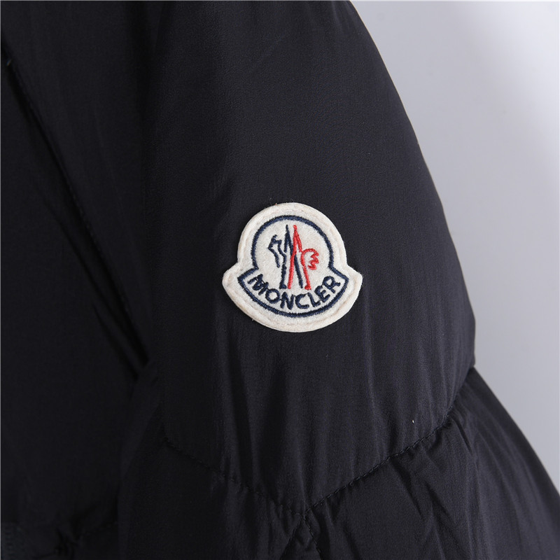 Moncler/蒙口 25Fw新款不规则侧边拉链立领羽绒服外套 黑色