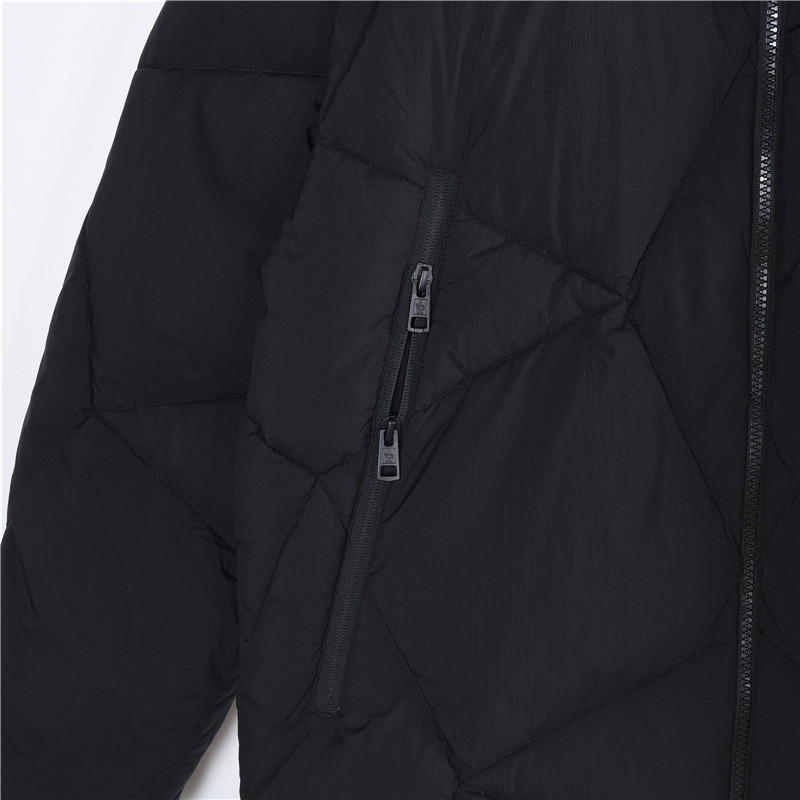 Moncler/蒙口 25Fw新款不规则侧边拉链立领羽绒服外套 黑色