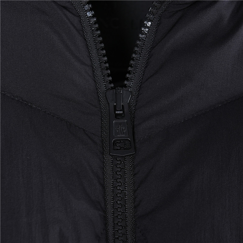 Moncler/蒙口 25Fw新款不规则侧边拉链立领羽绒服外套 黑色