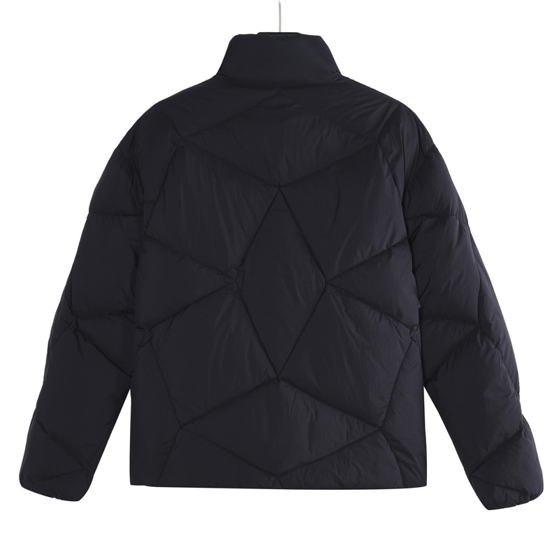 Moncler/蒙口 25Fw新款不规则侧边拉链立领羽绒服外套 黑色