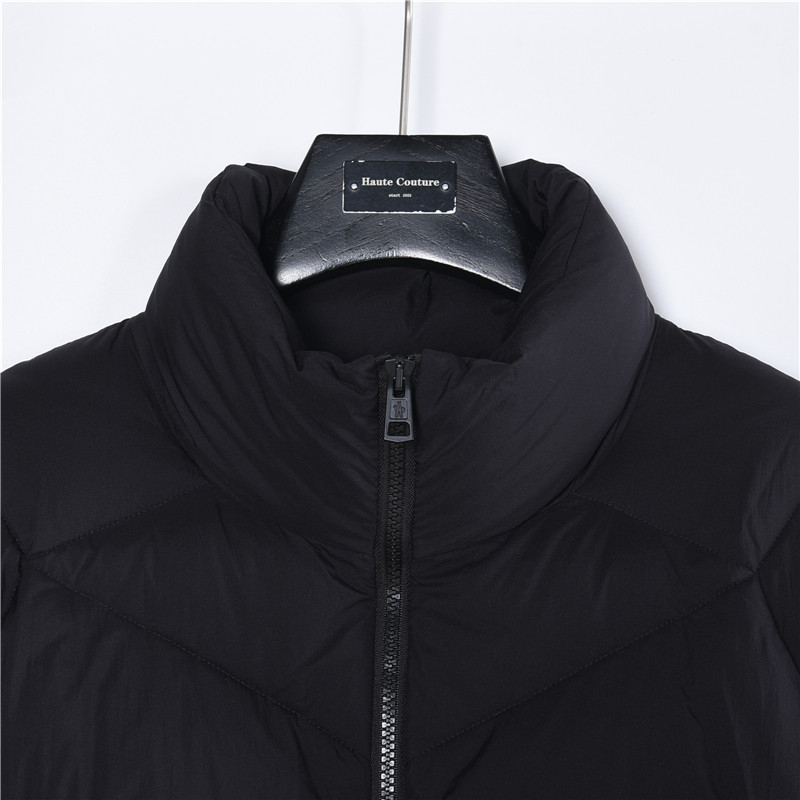 Moncler/蒙口 25Fw新款不规则侧边拉链立领羽绒服外套 黑色