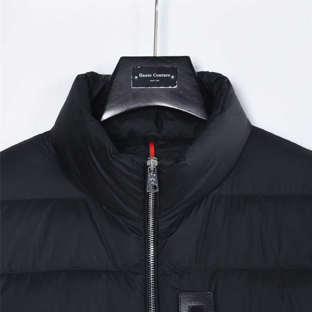 oncler/蒙口 25Fw新款黑标皮拉链立领羽绒服