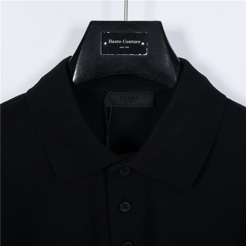 Prada/普拉达 26SS胸口三角标短袖Polo衫 黑色 白色-Top High Quatity Cheap Sneakers Fashion Clothing Clothes Bags handbags Shoes of all Brand wholesale With The best Quality And Beautiful Price from China Factory Chinese suppliers wholesaler seller Prada/普拉达 26SS胸口三角标短袖Polo衫 黑色 白色
