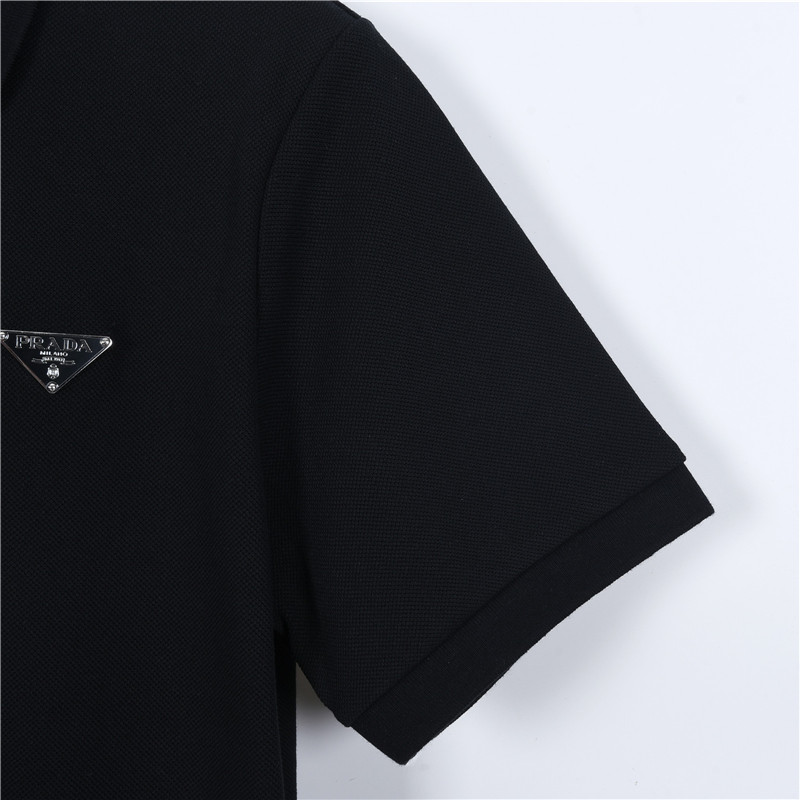 Prada/普拉达 26SS胸口三角标短袖Polo衫 黑色 白色-Top High Quatity Cheap Sneakers Fashion Clothing Clothes Bags handbags Shoes of all Brand wholesale With The best Quality And Beautiful Price from China Factory Chinese suppliers wholesaler seller Prada/普拉达 26SS胸口三角标短袖Polo衫 黑色 白色
